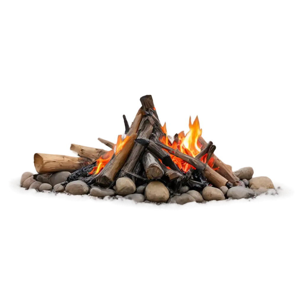 Real-Life-Campfire-on-the-Shore-PNG-Image-for-Creative-Projects-and-Digital-Media