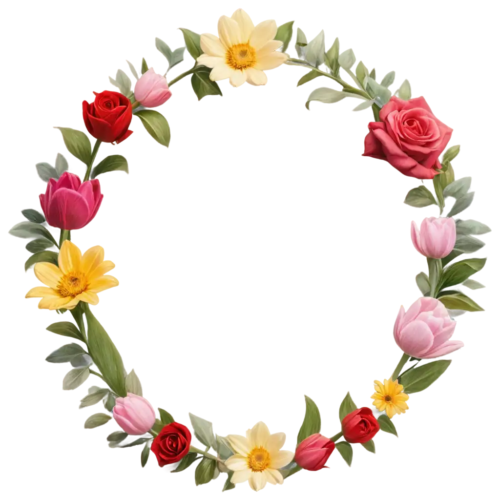 Vibrant-Spring-Flower-Bouquet-PNG-with-Roses-Daisies-and-Tulips-HighDetail-Floral-Design-for-Graphic-Use