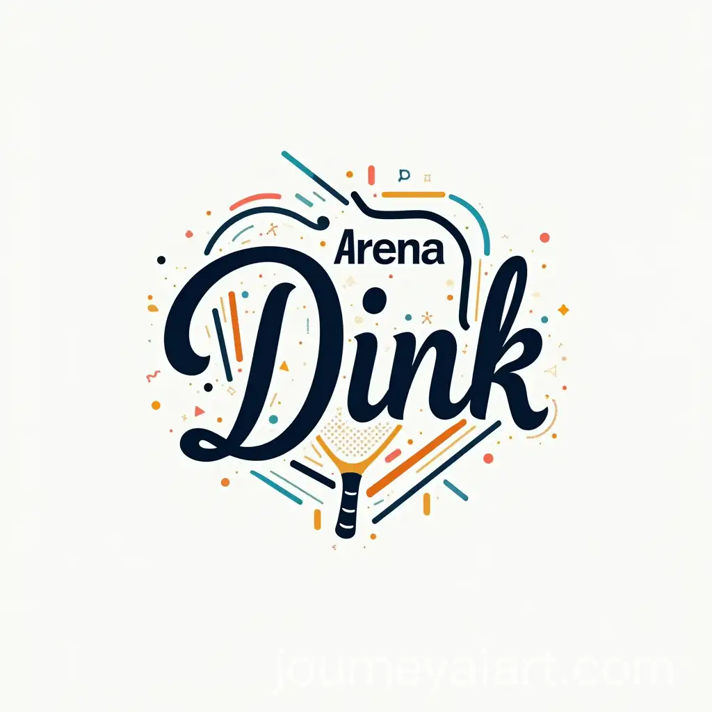 Vibrant-Logo-Design-for-Arena-Dink-Pickleball-Featuring-Dynamic-Typography-and-Minimalist-Sports-Elements