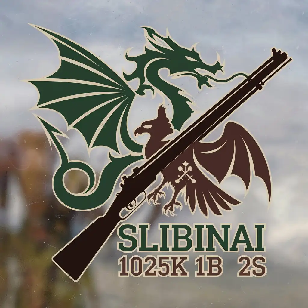 LOGO Design For SLIBINAI 1025K 1B 2S Stylized Hawk and Dragon Theme