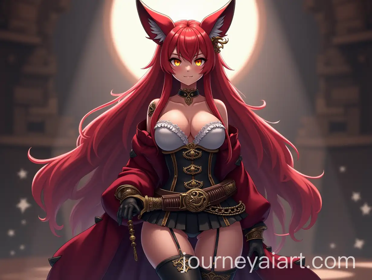 Anime-Fox-Pirate-Woman-with-Red-and-Black-Fur-in-Revealing-Corset-Outfit