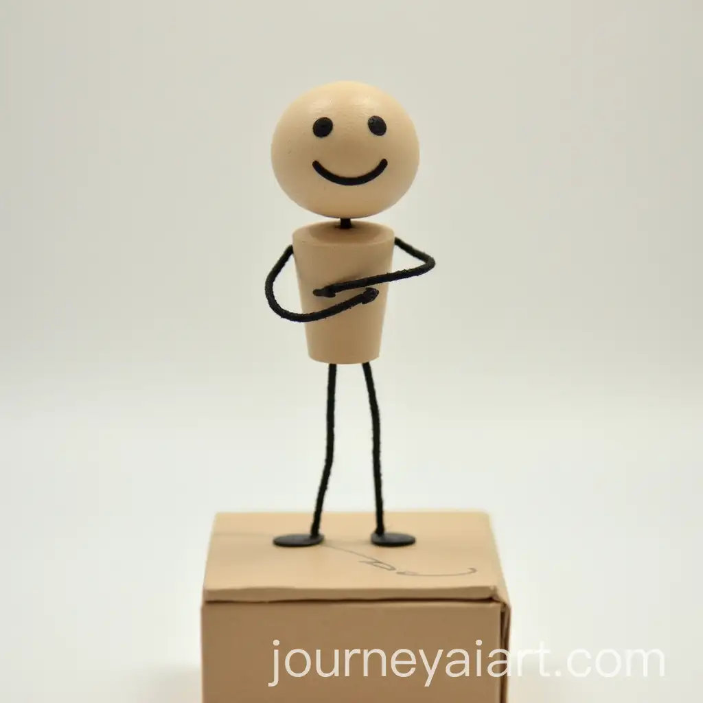 Smiling-Stick-Figure-Man-Standing-on-Box-Arms-Crossed