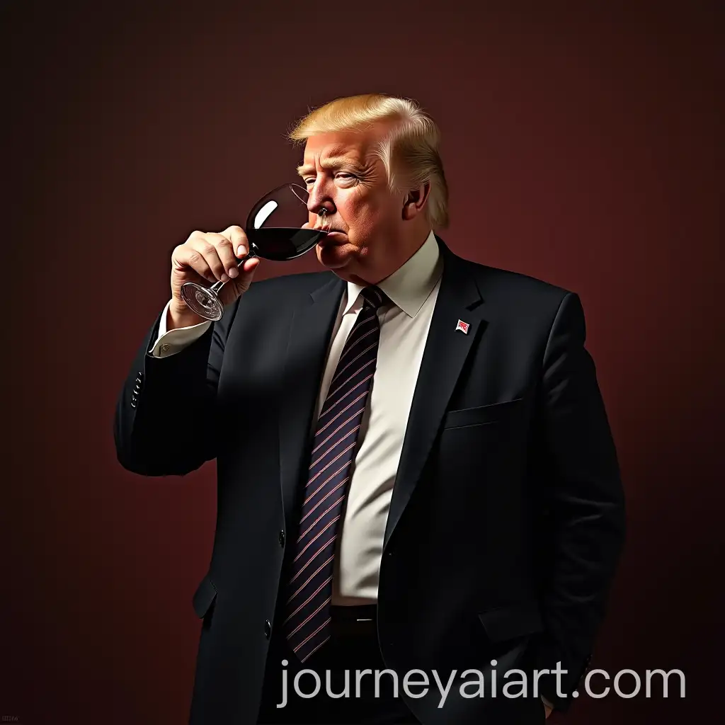 Donald-Trump-Drinking-Wine