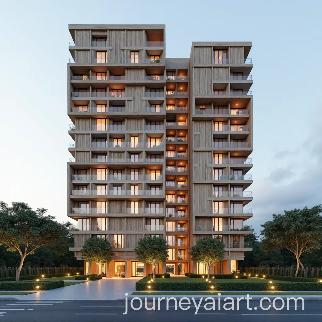 Minimalist-12Story-Residential-BuildingAI-Image-Expansion-Facade-in-Aracaju-with-Warm-Lighting