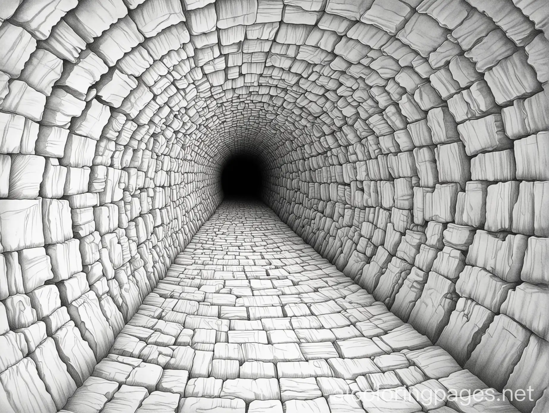 Claustrophobia-Dark-Tunnel-Coloring-Page