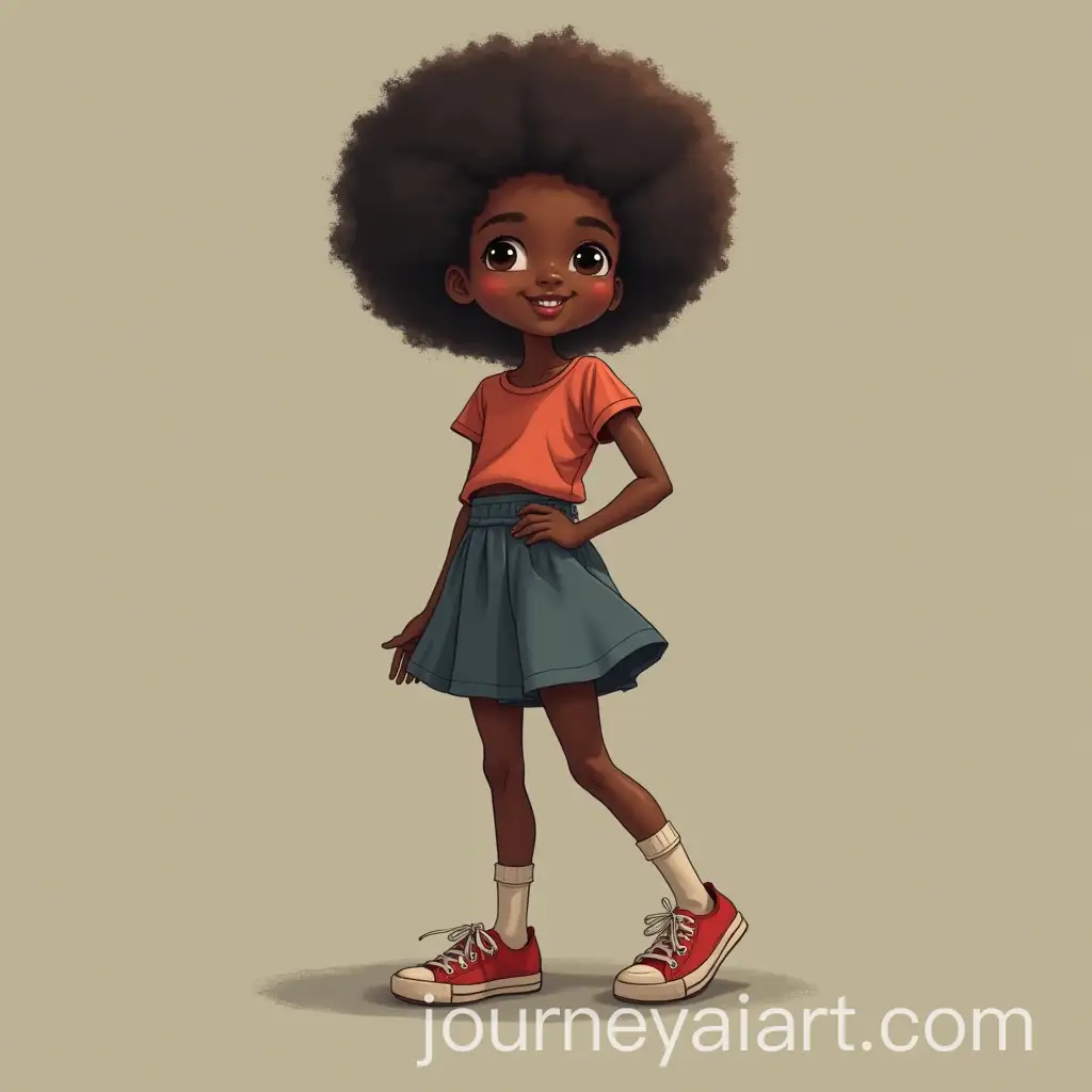 Joyful-Black-Girl-in-Playful-Skirt-Capturing-Childhood-Spirit