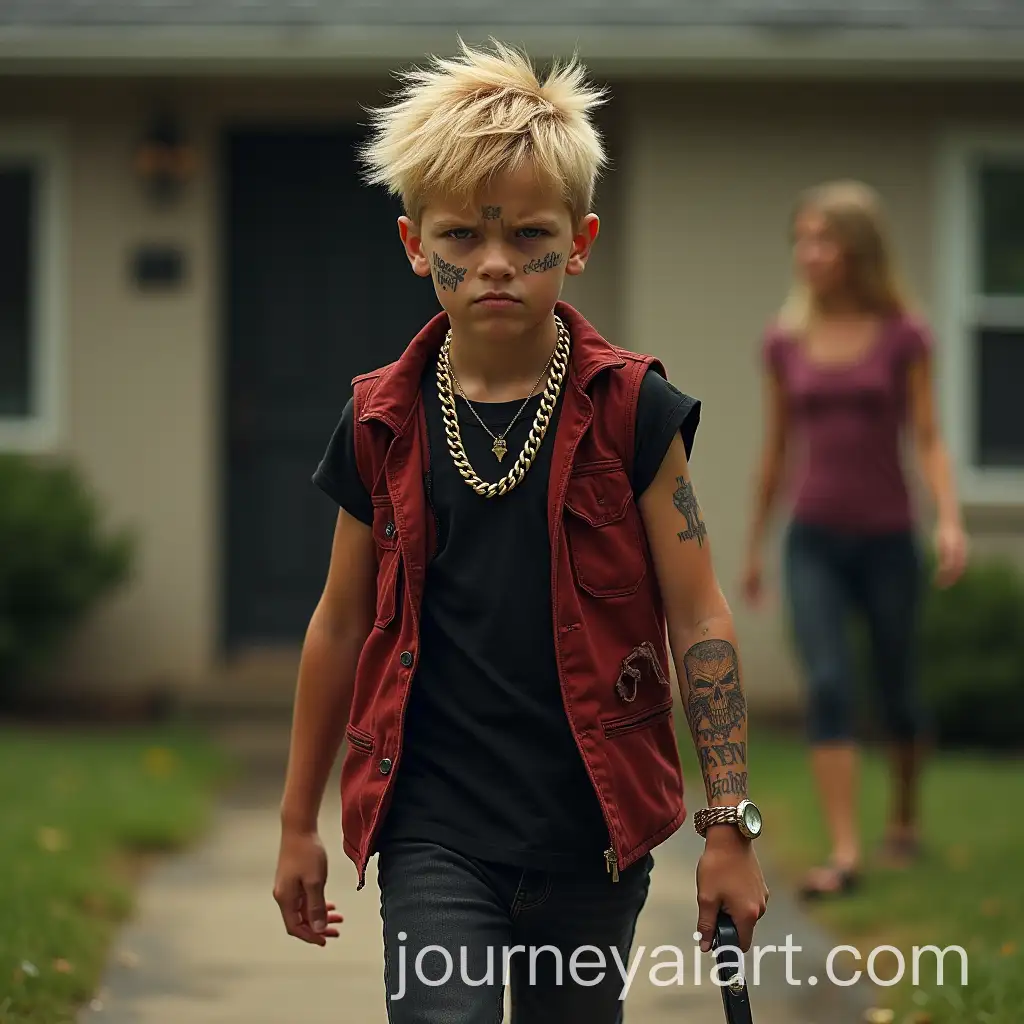 Angry-Tough-5th-Grader-with-Switchblade-Walking-Away-from-House