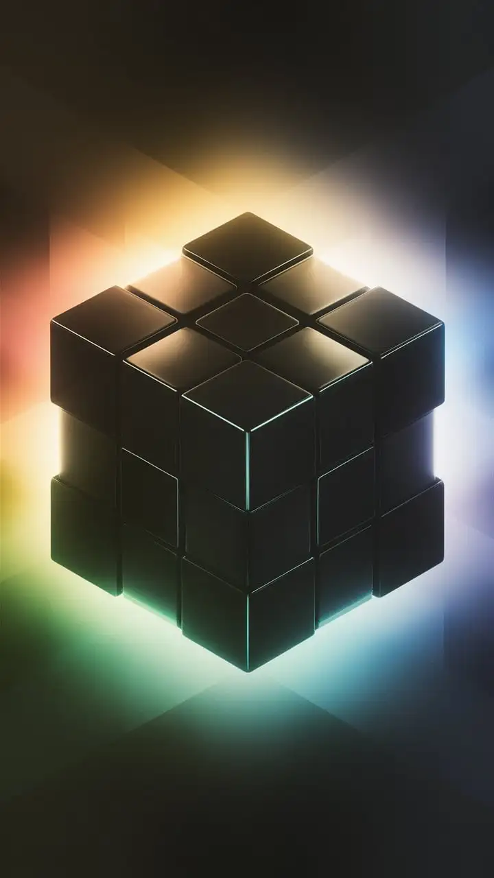 Abstract Geometric Shape ThreeDimensional Cube Structure