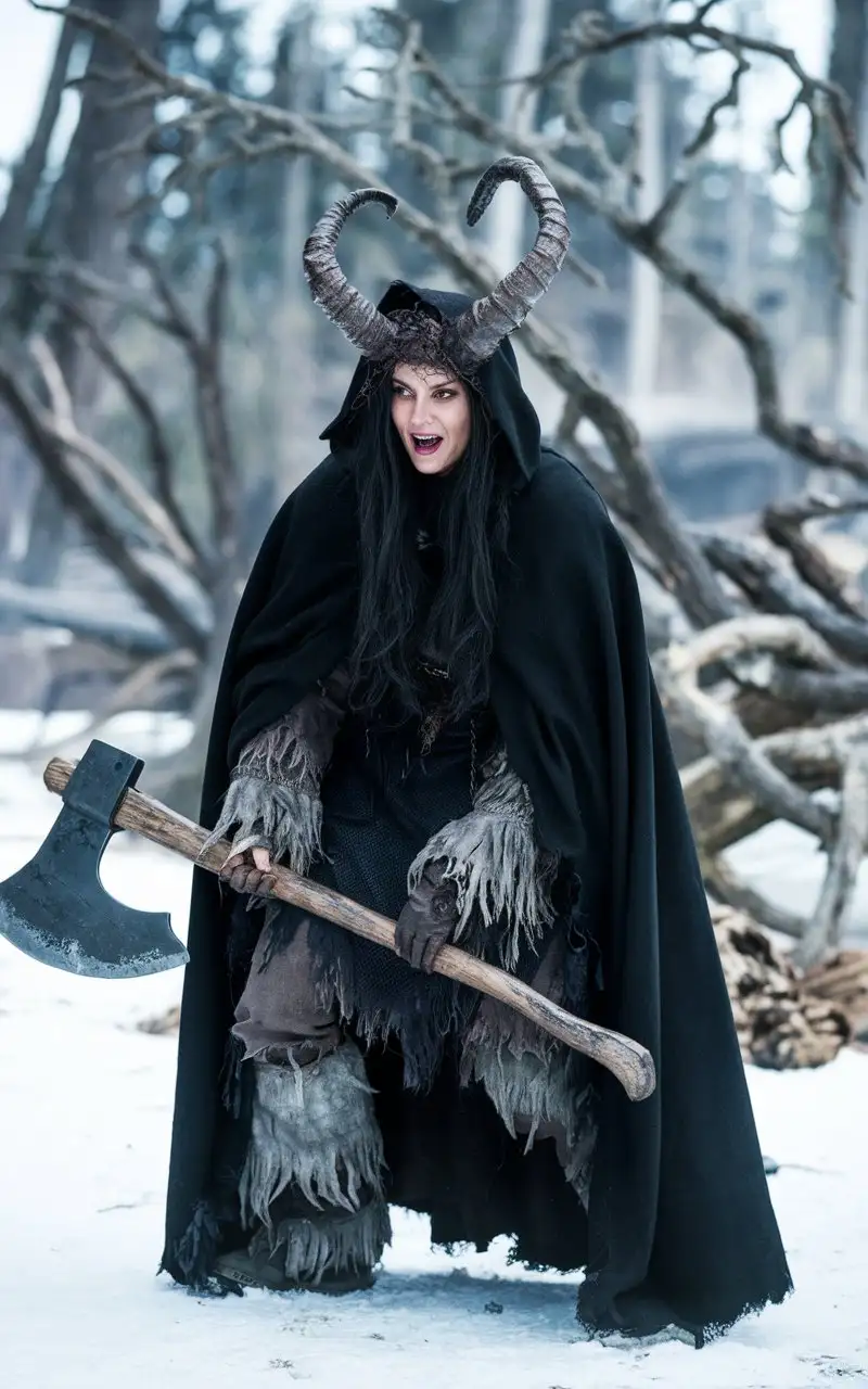 Charlize-Theron-as-the-Evil-Krampus-with-a-Huge-Axe