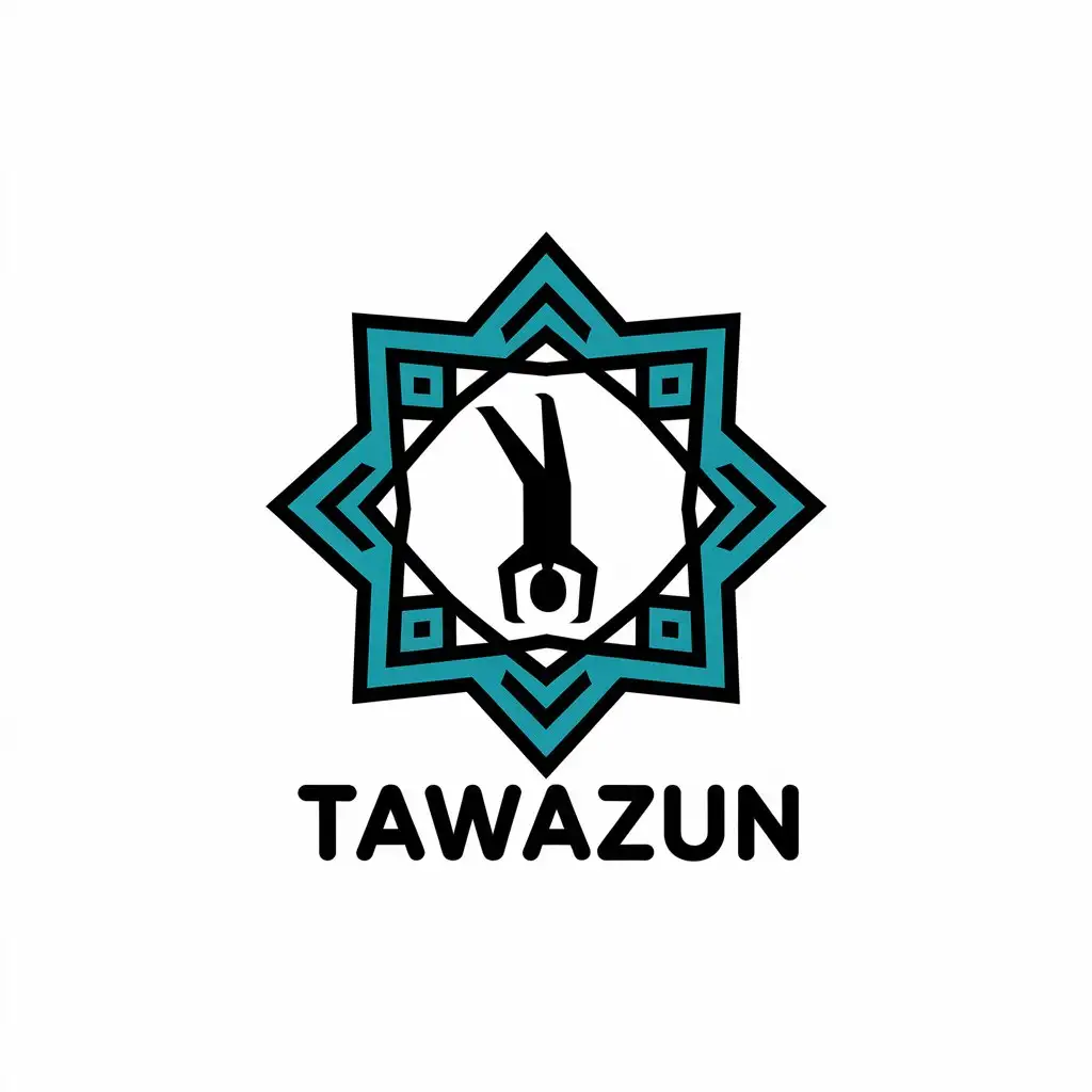 LOGO Design for Tawazun Person Standing Upside Down with One Hand Representing Balance