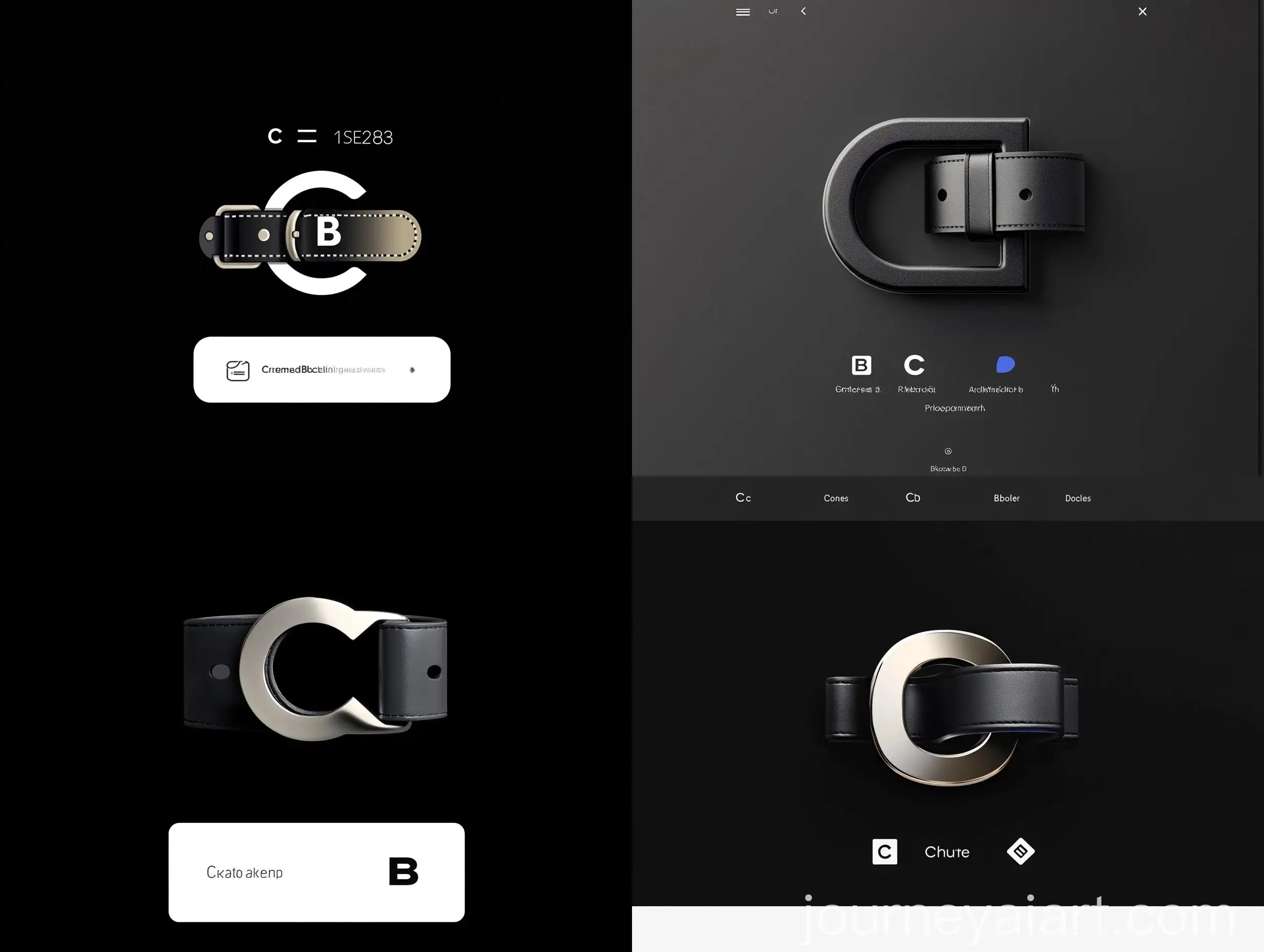 Monochrome-Logo-Design-with-Letter-C-and-Buckleshaped-B