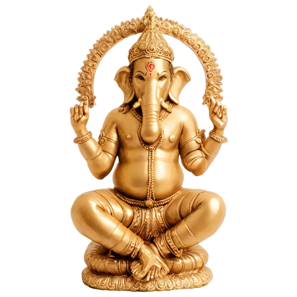 Golden-Ganesha-PNG-Enhance-Your-Digital-Projects-with-a-Majestic-Symbol-of-Prosperity