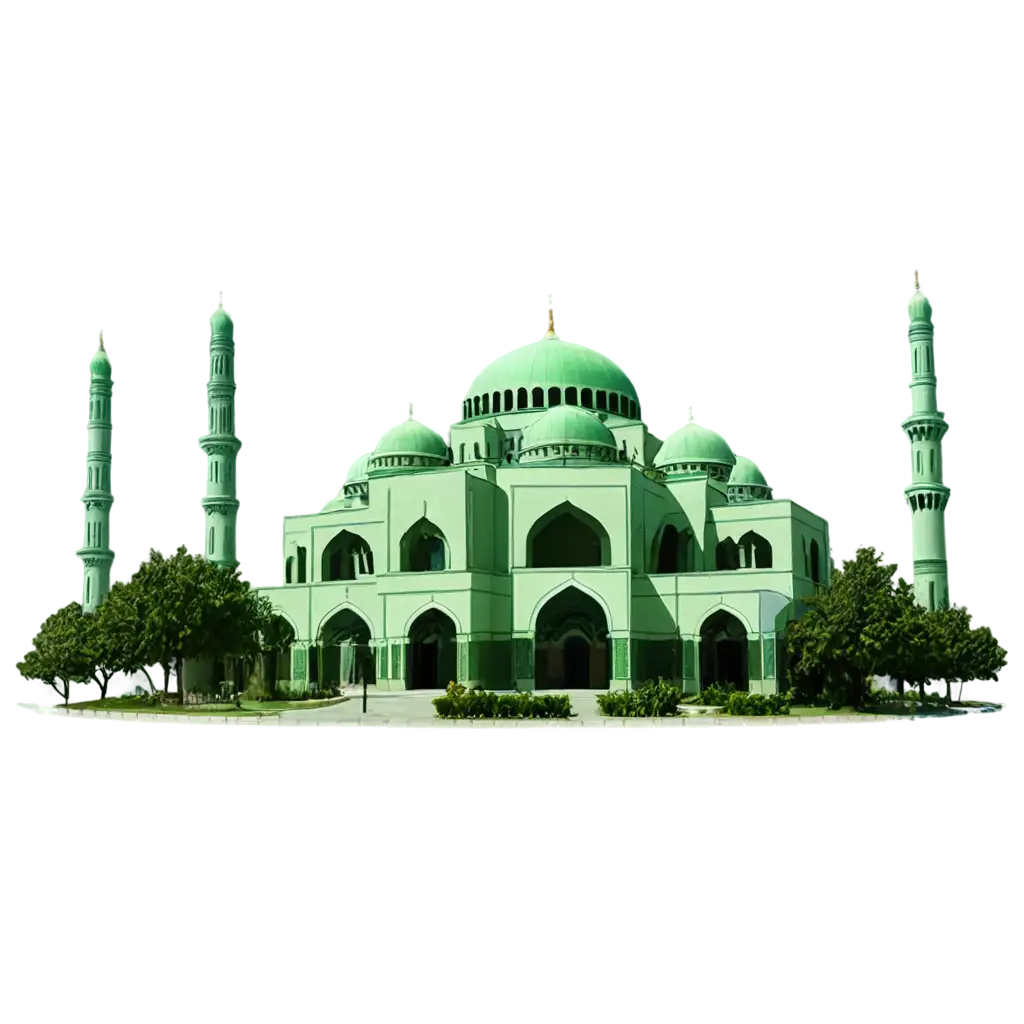 Stunning-Green-Mosque-PNG-Image-for-Enhanced-Clarity-and-Quality