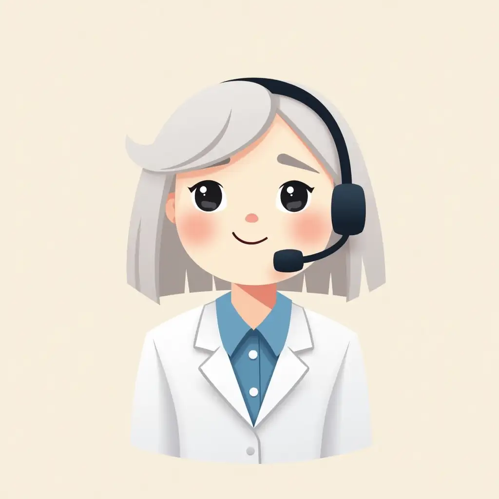 CREATE AN ICON OF A WHITE ADMINISTRATIVE ASSISTANT CARTOON