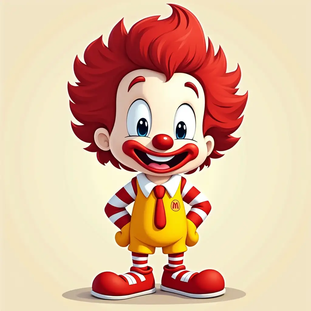 ronald mcdonald as a cartoon in the style of a cartoon