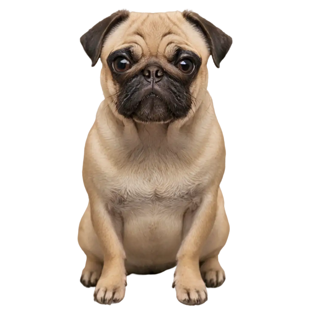 Female-Pug-Without-Wrinkles-PNG-Clear-and-Smooth-Image-of-a-WrinkleFree-Pug