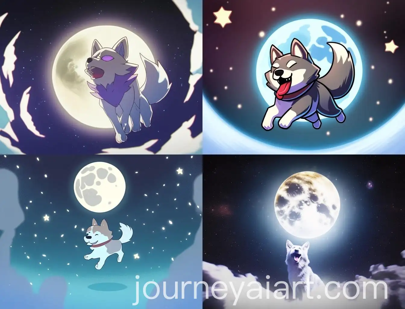 Dog-Silhouette-on-the-Moonlit-Horizon