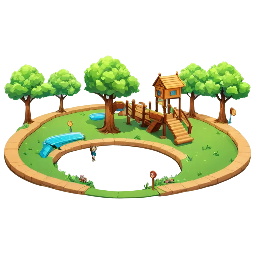 Explore-a-Vibrant-2D-Style-Colored-Games-Park-in-PNG-Format