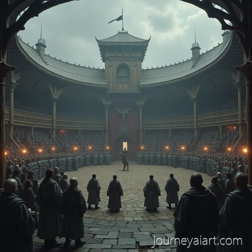 Gothic-BattleGothic-Battle-Arena-Prompt-Arena-with-Wooden-Wrestling-Box-and-Grey-Spectators