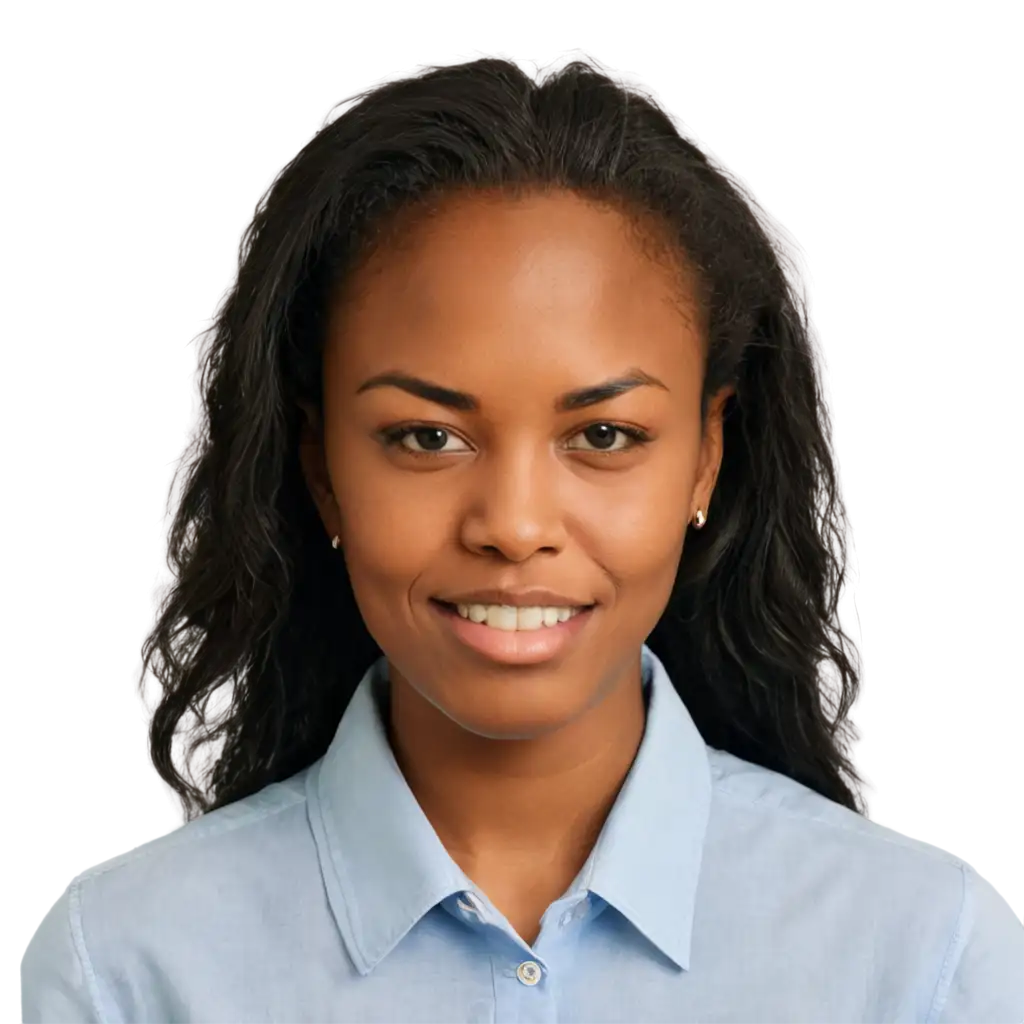 Professional-PNG-Portrait-of-a-29YearOld-American-Female-with-Collared-Shirt