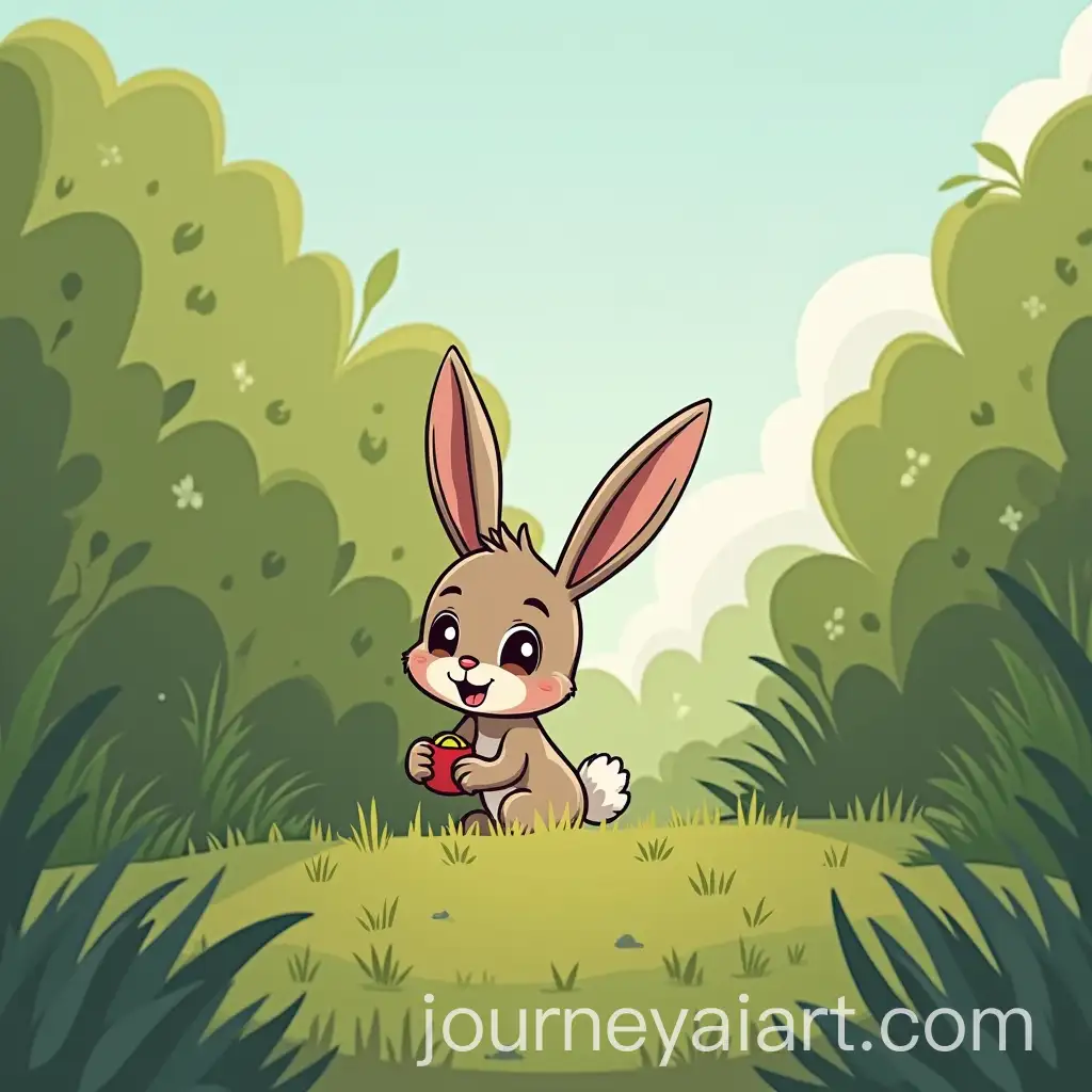 Cartoon-Bunny-Hiding-in-the-Bushes