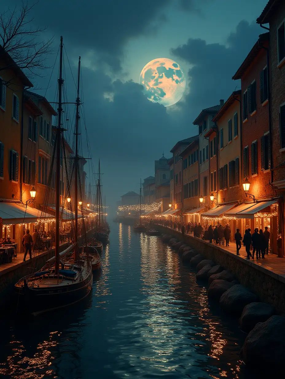 Dark-Fantasy-New-Years-Eve-Celebration-in-an-Old-Italian-Port-Town