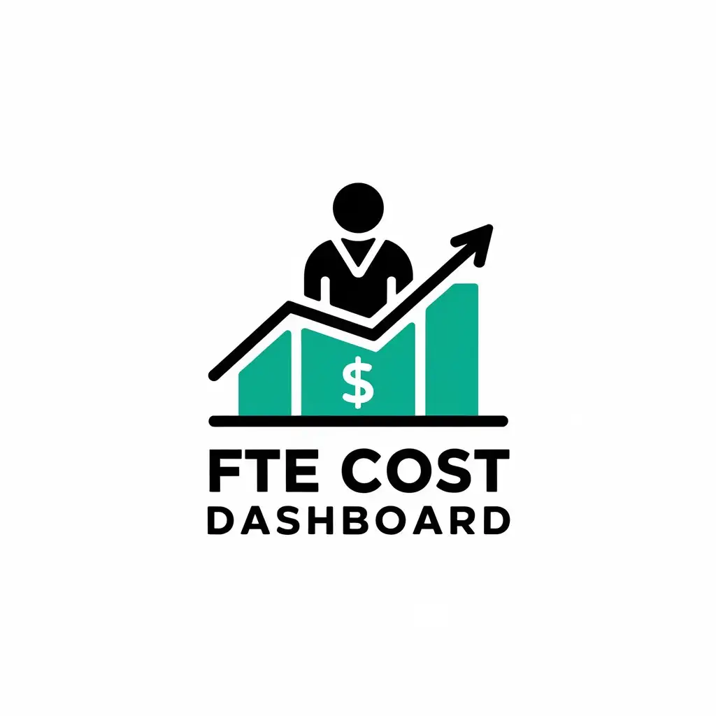 LOGO Design for FTE Cost Dashboard Vector Logo with FTE Cost Forecast and Projections Theme