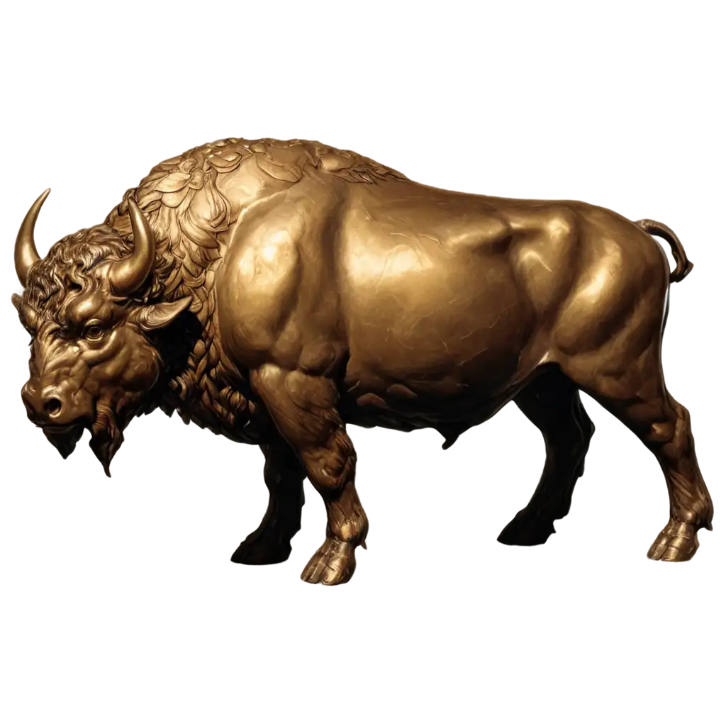 Gilded-Buffalo-Statue-PNG-Symbol-of-Wealth-and-Strength
