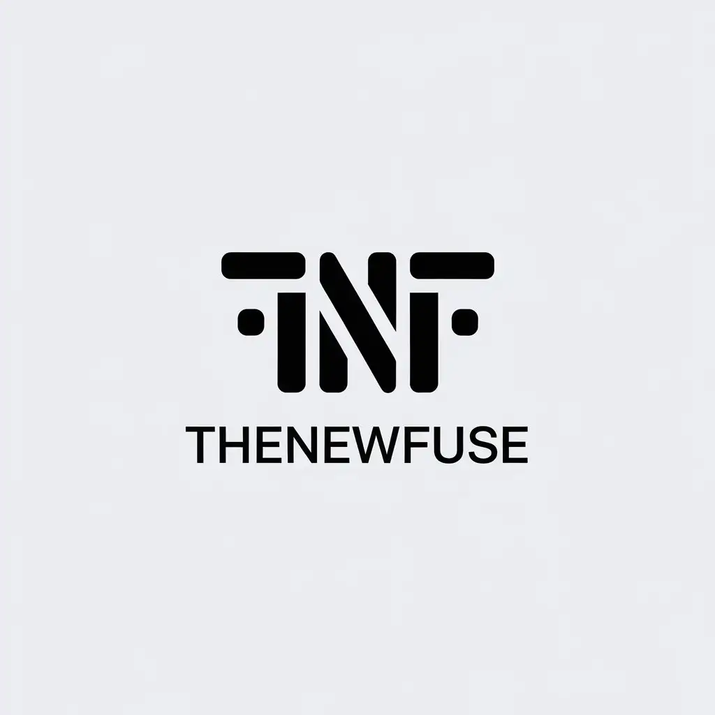 LOGO Design for TheNewFuse Minimalistic Vector with TNF Symbol for Technology Industry