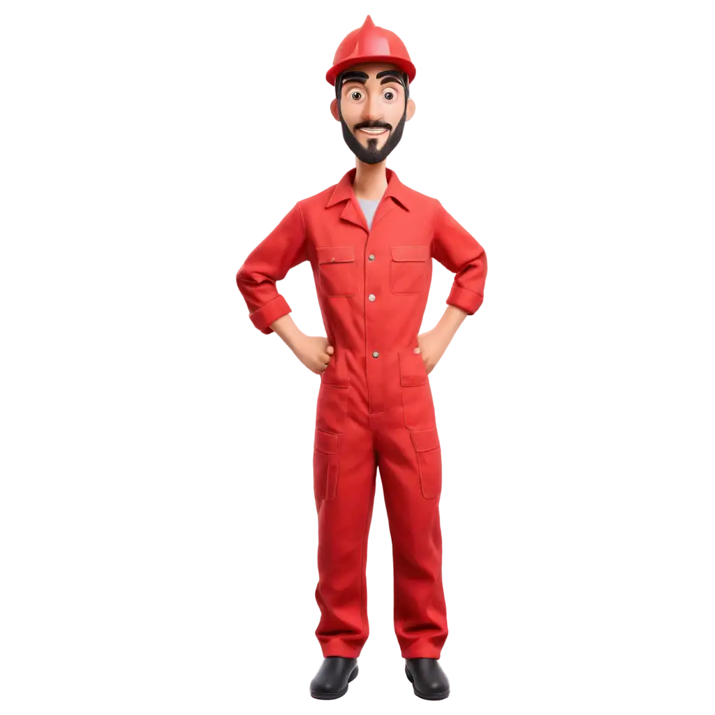 HighQuality-PNG-Image-of-Cartoon-Face-Safety-Industrial-Man-in-Red-Coverall-Performing-Furious-Motion