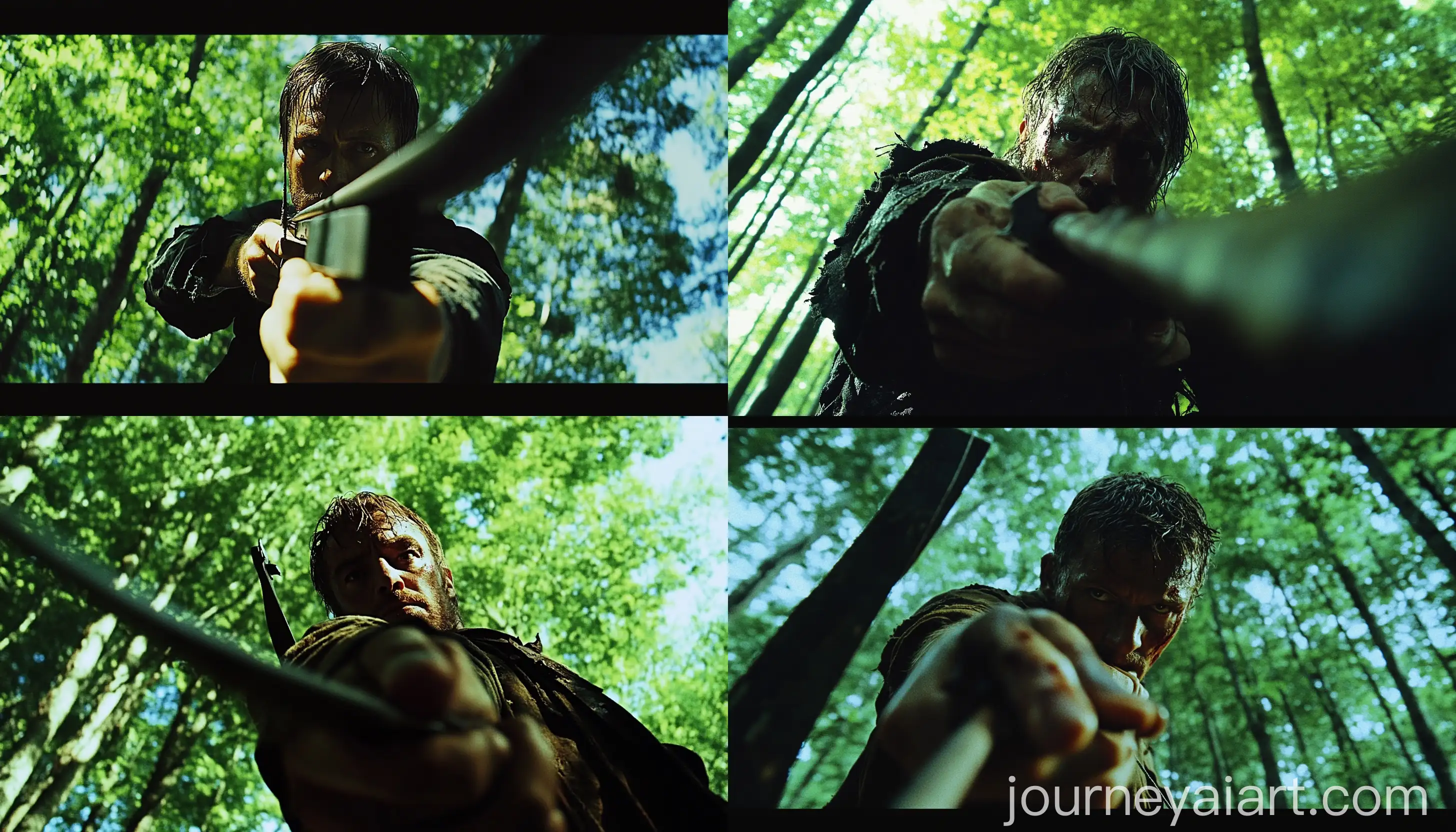 Medieval-Man-with-Crossbow-in-Enchanted-Forest