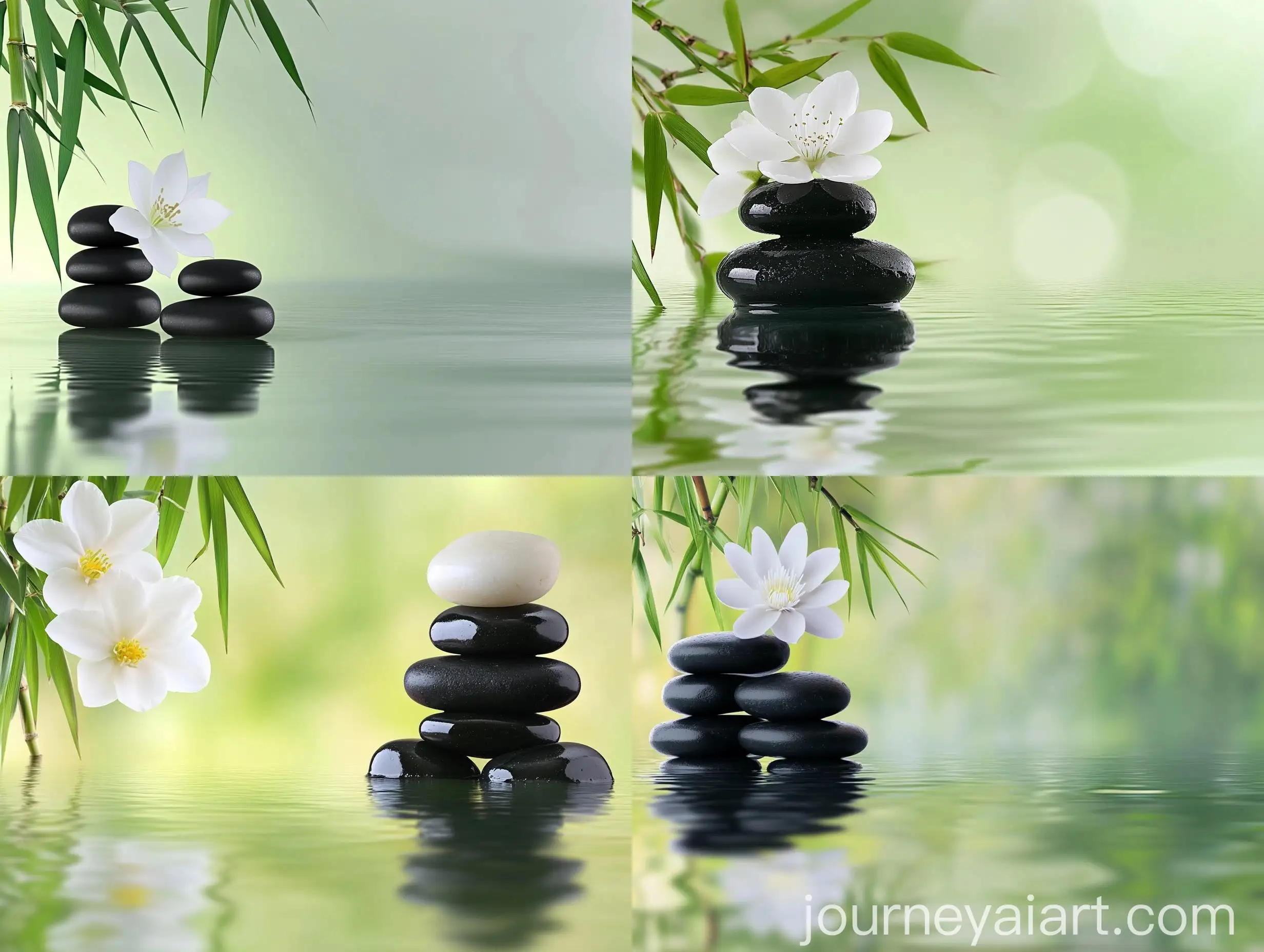 Tranquil-Spa-Atmosphere-with-Zen-Aesthetic-and-Abstract-White-Flower