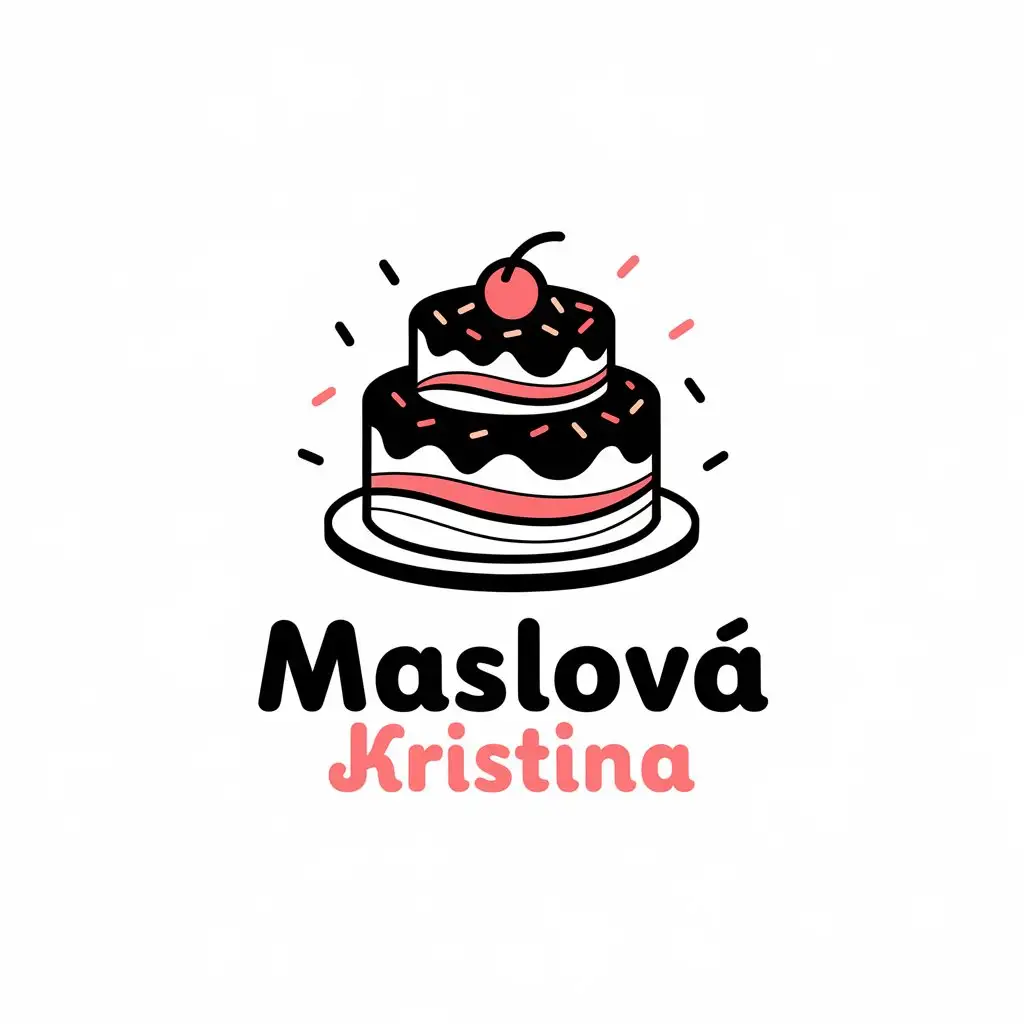 LOGO Design For Maslova Kristina Elegant Cake Symbol with Clear Background