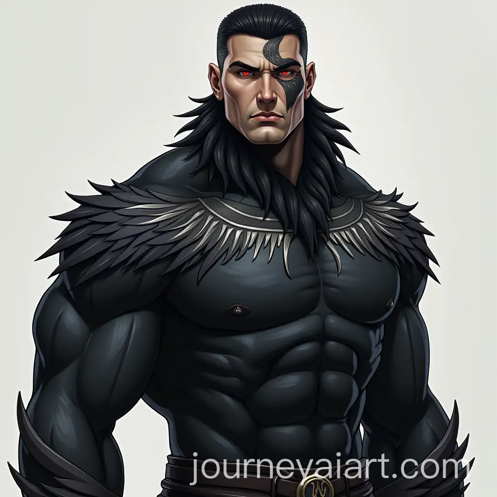 Powerful-Alpha-Male-Shifting-into-Wolf-and-Crow-Forms-with-Tattoos-and-Scars