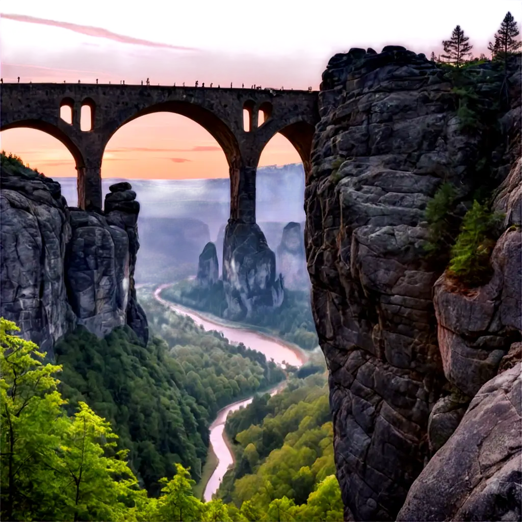 Stunning-Saxon-Switzerland-National-Park-Rock-Bridge-PNG-for-HighQuality-Visuals