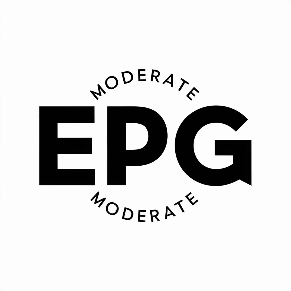 a vector logo design,with the text "EPG", main symbol:EPG,Moderate,be used in TV industry,clear background