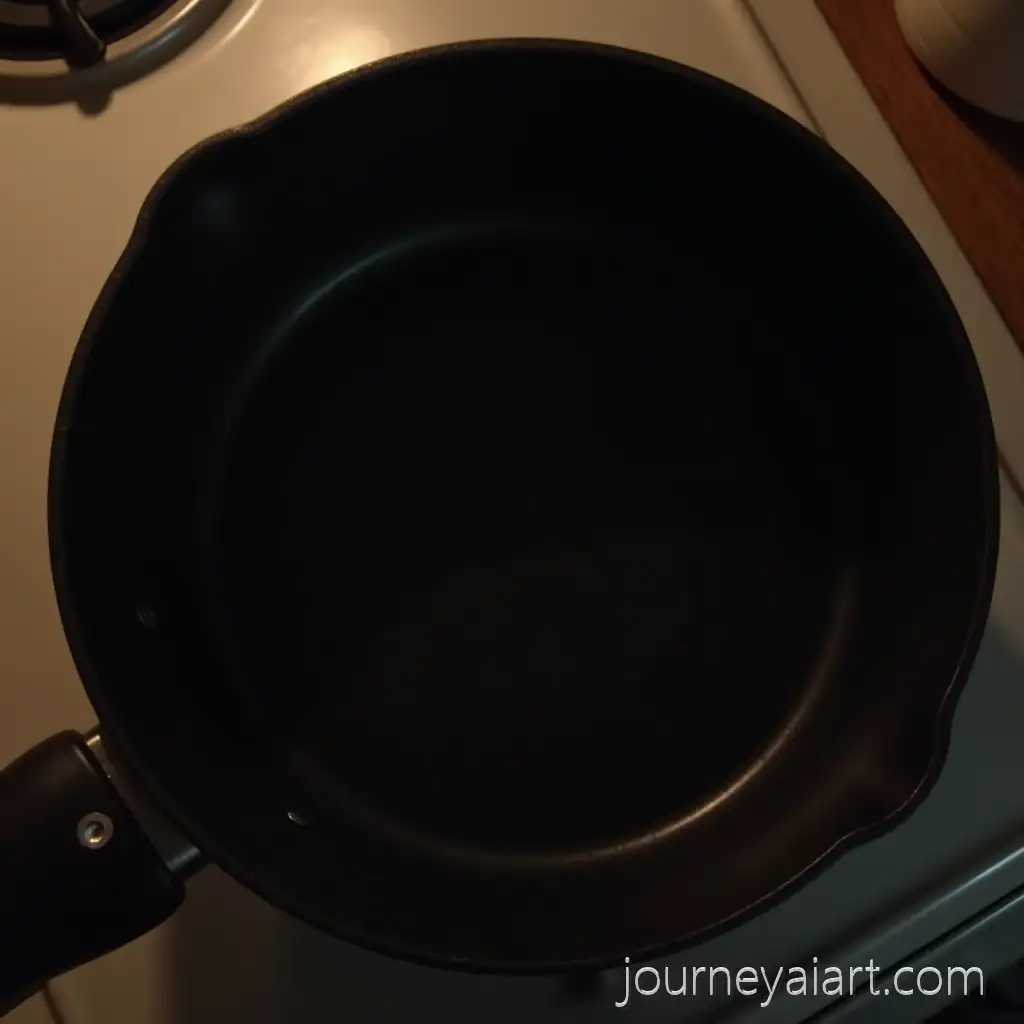Cozy-KitchenEmpty-black-pot-on-stovetop-Scene-with-an-Empty-OvalShaped-Black-Pot-on-Stovetop