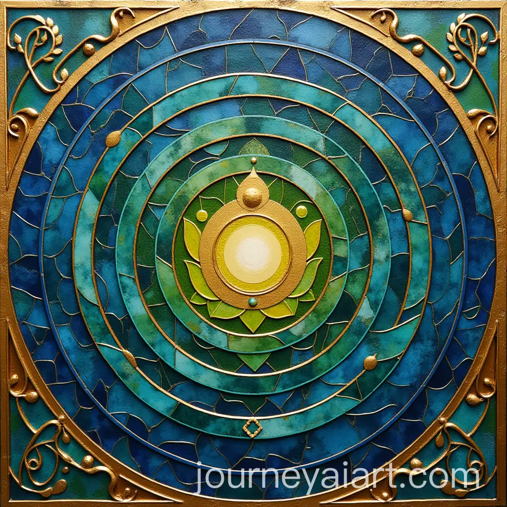 Organic-Circle-Labyrinth-in-Blue-Green-and-Gold
