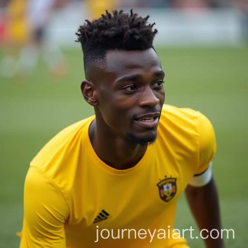 DarkSkinned-and-Yellow-Football-Player-on-the-Field