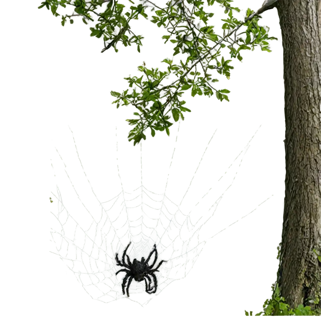 Scary-Forest-PNG-Haunted-Trees-and-Spiderwebs-with-Spiders