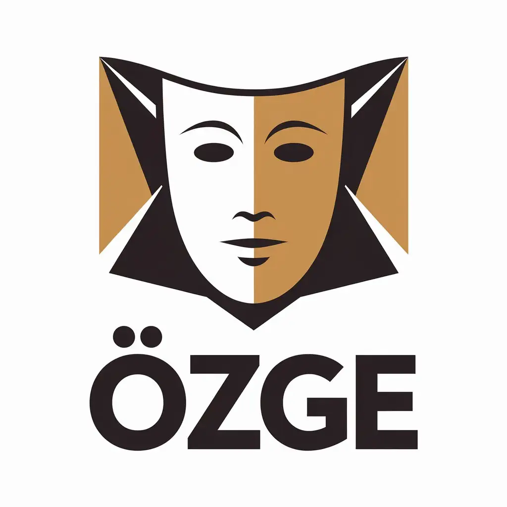 a vector logo design,with the text "Ózge", main symbol:Theatre,Moderate,clear background