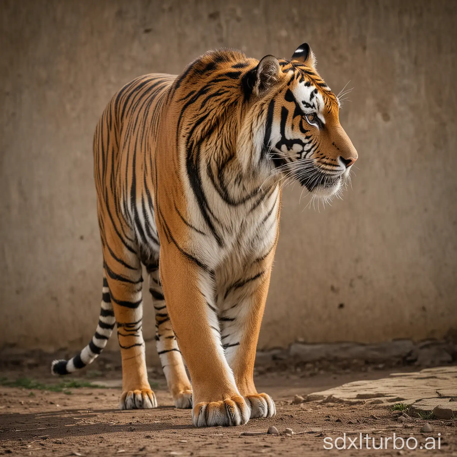 Majestic-Tiger-Standing-in-Profile