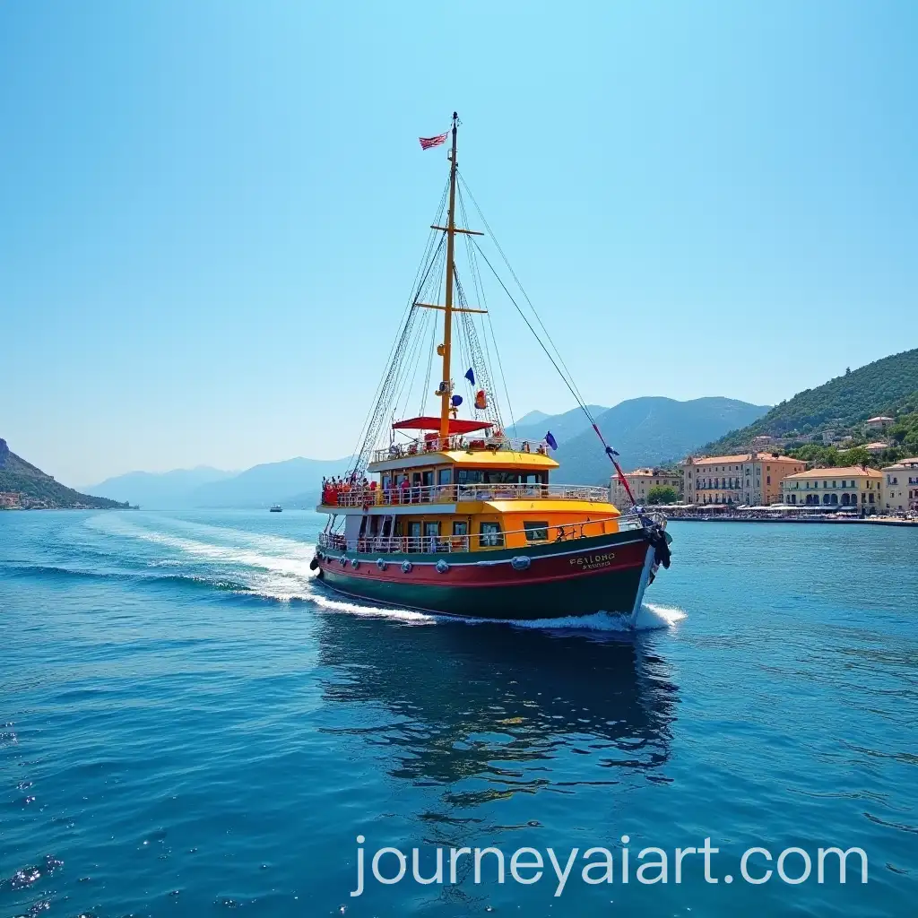 Vibrant-Colorful-Boat-Sailing-in-the-Mediterranean-Sea