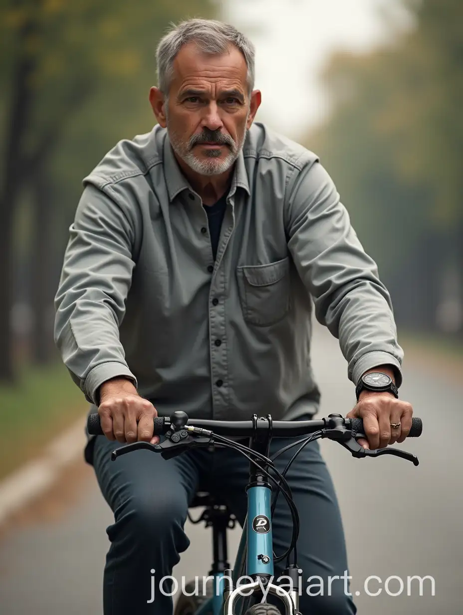 Realistic-Portrait-of-an-Adult-Man-Sitting-on-His-Bike