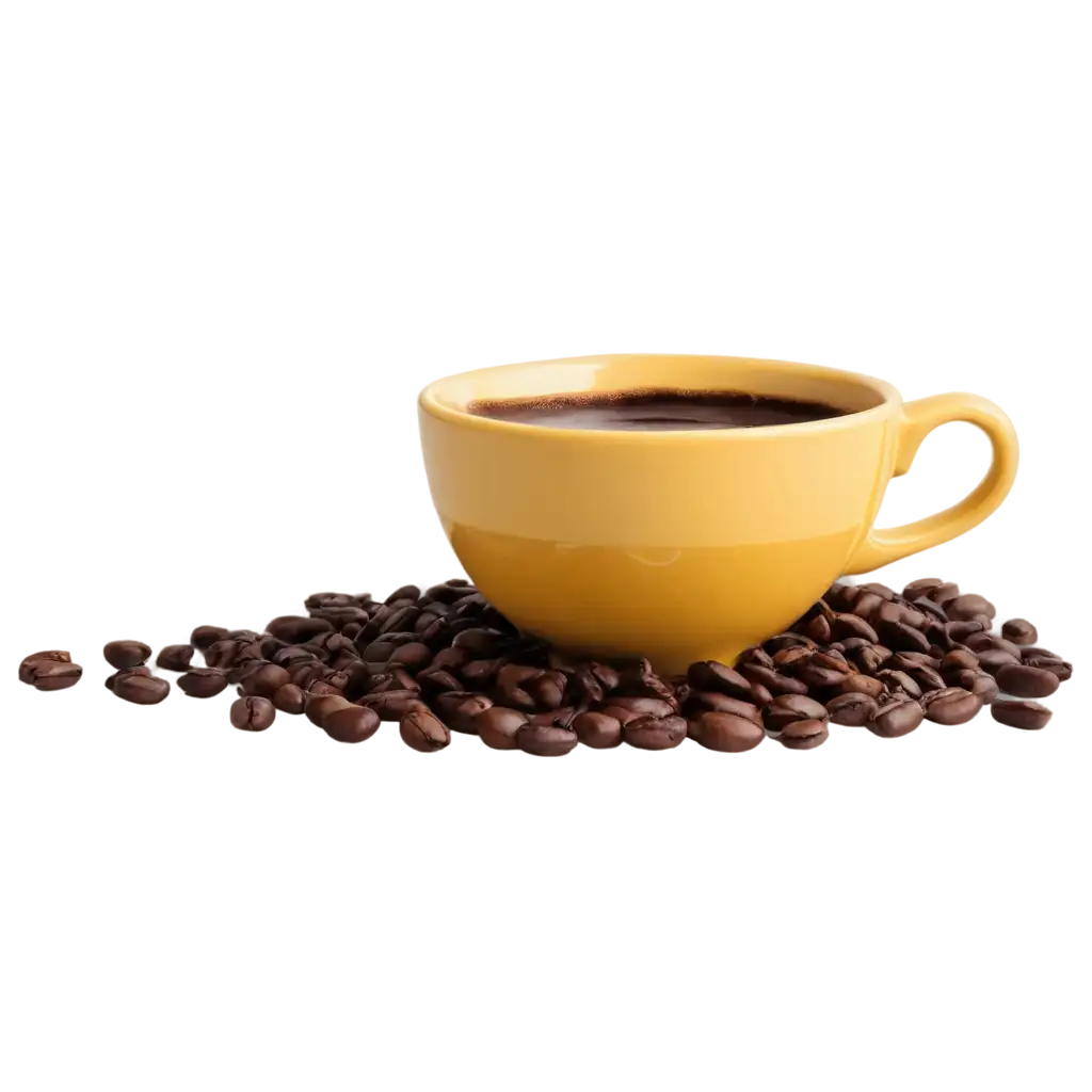 Yellow-Coffee-Cup-with-Coffee-Beans-PNG-HighQuality-Image-for-Cafes-and-Coffee-Blogs