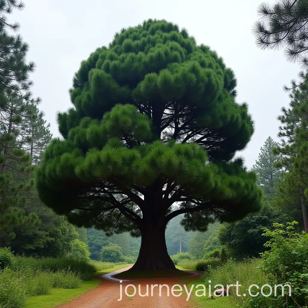 Majestic-Peruvian-Pine-Towering-Against-a-Clear-Sky