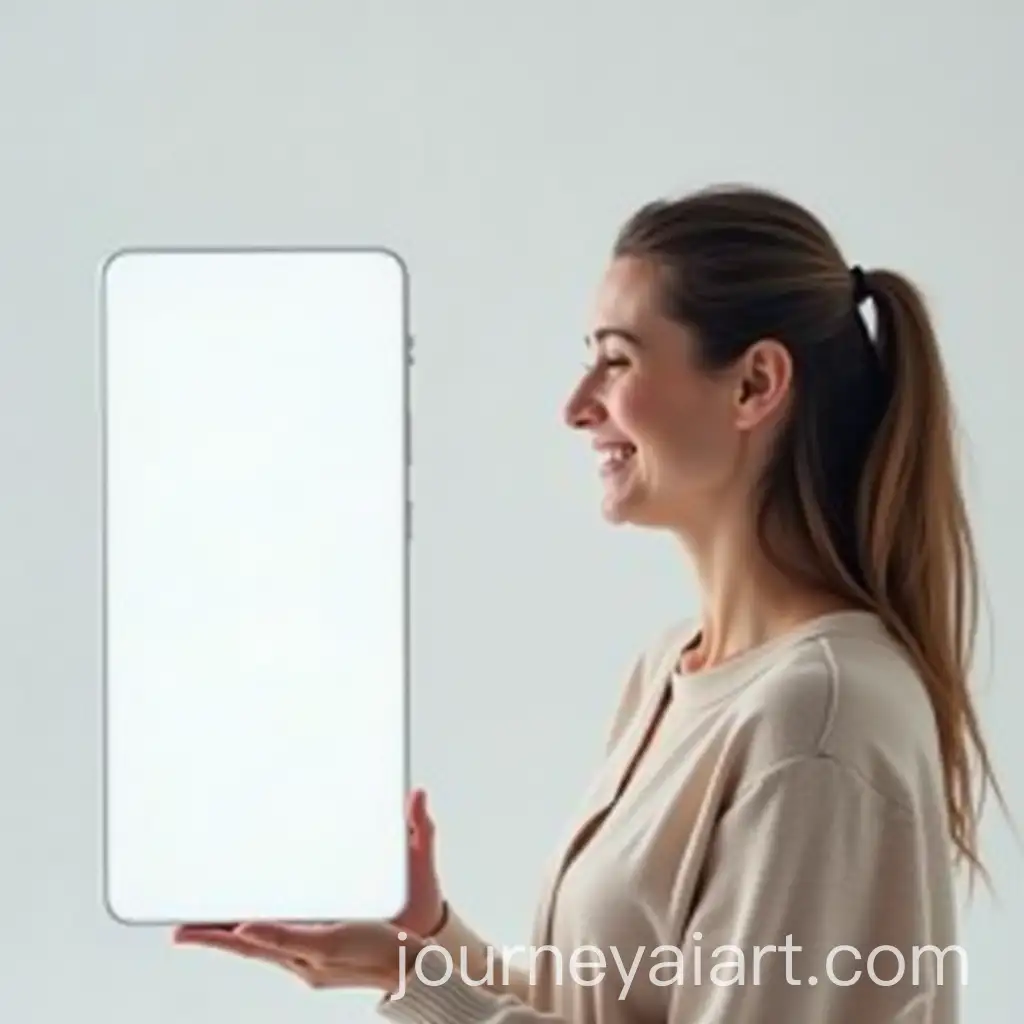 Miniature-Woman-Amazed-by-Giant-Smartphone-Mockup-in-MidAir