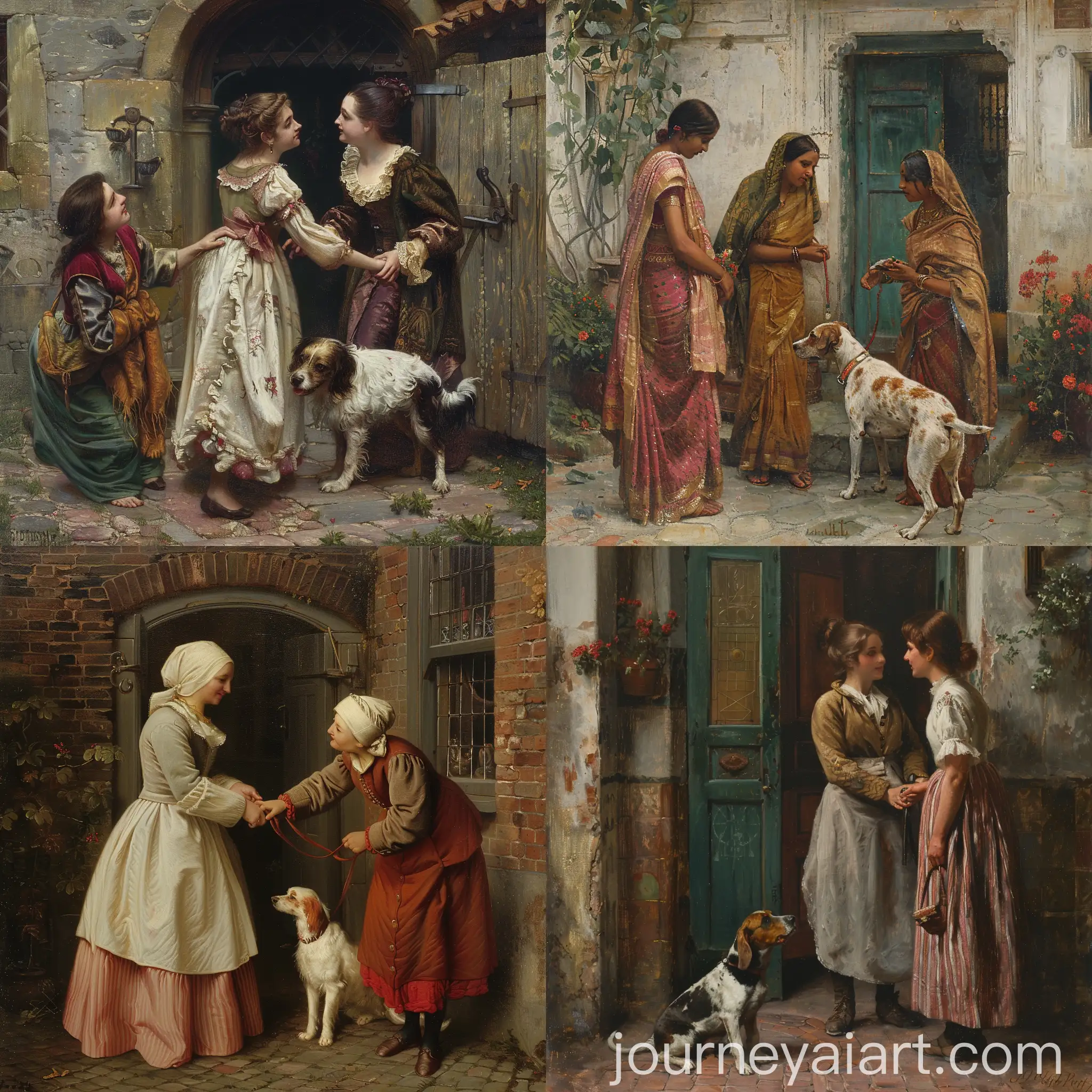 Warm-Welcome-Women-Greeting-a-Dog