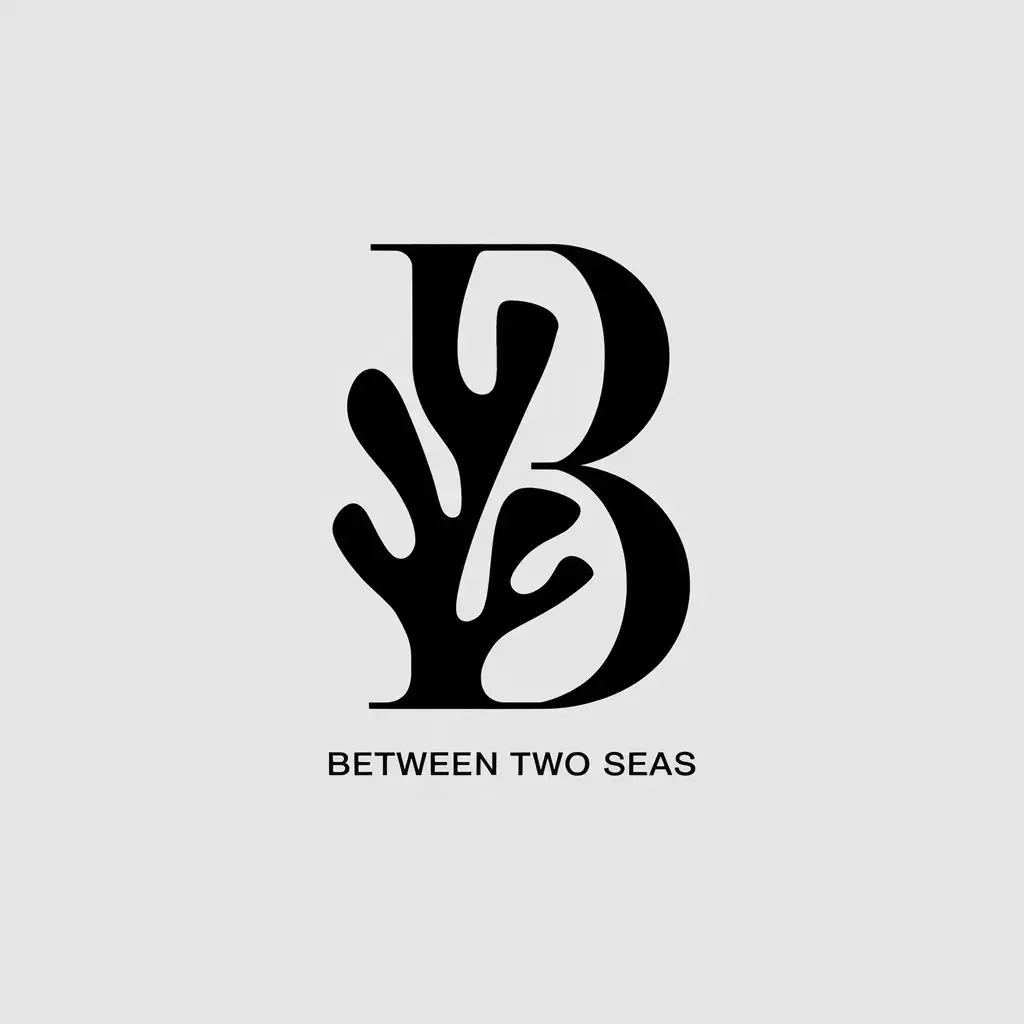 Luxurious Swimwear Brand Logo Design with Abstract Coral Shapes