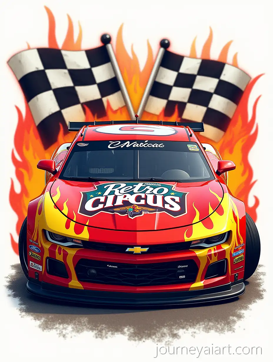 Chevrolet-Camaro-ZL1-NASCAR-with-Retro-CircusChevrolet-Camaro-ZL1-Retro-Livery-and-Cartoon-Flames
